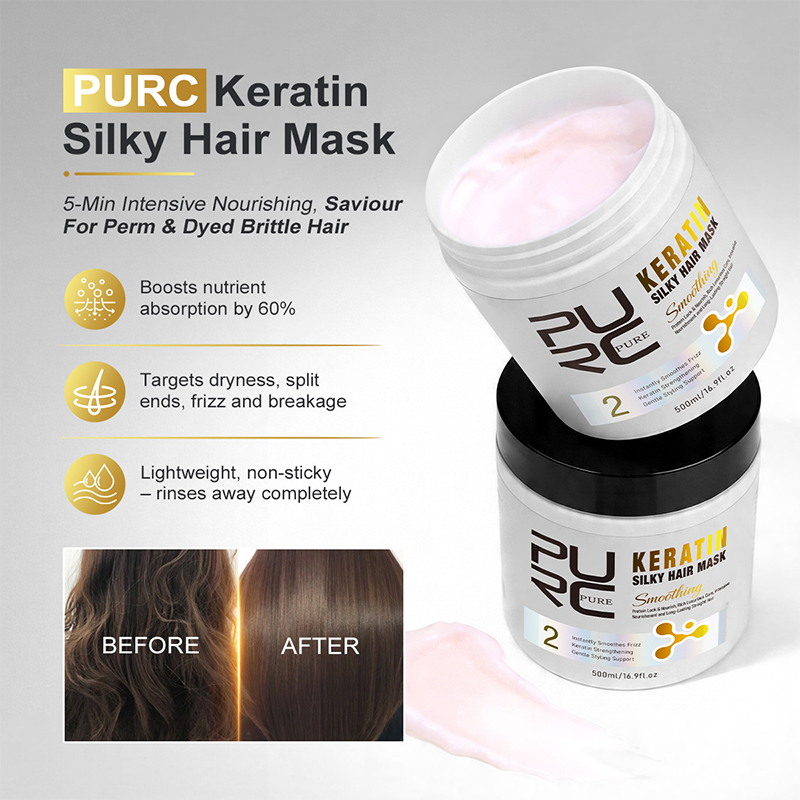 Kit de soin capillaire PURC à  - Hair Care Keratin Shampoo avis et prix