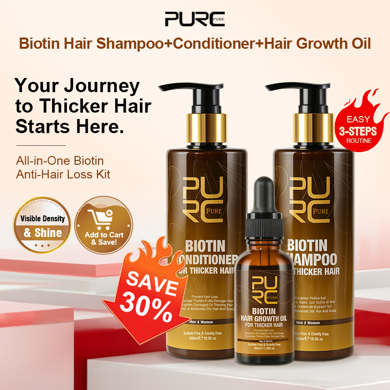 PURC biotine huile de croissan - Hair Care Keratin Shampoo avis et prix